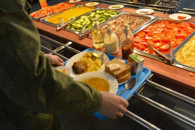 Шведский стол в армии